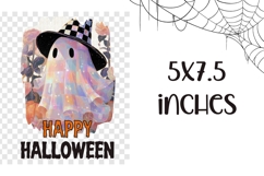 Glitter Halloween Ghost Towel, Halloween Towel Template Product Image 2