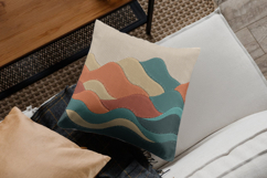 Abstract Layered Mountain Landscape Embroidery Design Product Image 2