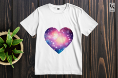 Galaxy Heart Clipart Sublimation PNG Product Image 2