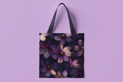 Purple Cosmos Floral Digital Paper Product Image 2