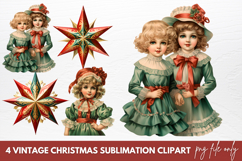 Vintage Christmas Sublimation Clipart Product Image 1
