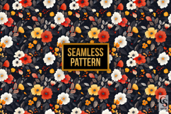 Autumn Floral Daisies Digital Paper Product Image 2
