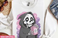 Anti anxiety PNG, Cute Grim Sublimation PNG Product Image 2