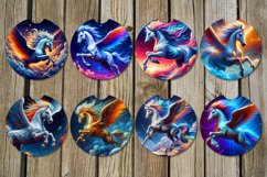 Pegasus | 8 Car coaster &amp; key chain sublimation designs Product Image 2