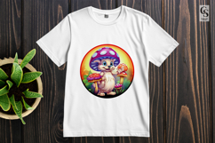 Cute Hedgehog With Mushroom Clipart Sublimation PNG Product Image 2