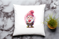 Cute Gnome Holding Heart Clipart Sublimation PNG Product Image 2