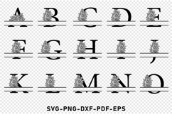 Floral Monogram Split Letters SVG Product Image 2