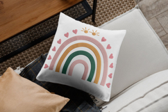 Cute Rainbow with Hearts Embroidery Design Product Image 2