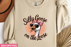 Silly Goose on the Loose PNG, Vintage Silly Goose Sublimatio Product Image 3