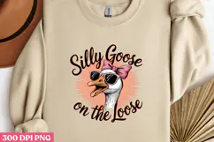 Silly Goose on the Loose PNG, Vintage Silly Goose Sublimatio Product Image 3