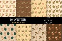 Winter Digital Paper, Boho Chic Winter Digital Papers Product Image 2