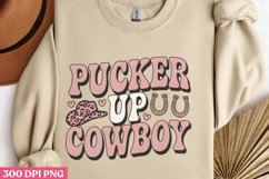 Pucker up cowboy PNG, Western Valentine Sublimation PNG Product Image 2