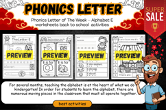 Phonics Letter of The Week Alphabet E Activities worksheets Product Image 2
