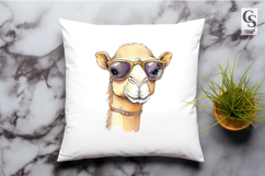 Watercolor Camel with Sunglasses Clipart PNG Product Image 2