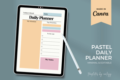 Pastel Daily Planner Canva Template | Editable Printable Product Image 2