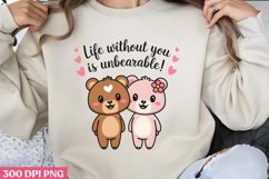 Life without you is PNG, Retro Valentine Sublimation PNG Product Image 1