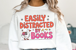 Easily Distracted by Books Svg | Svg Cut File | Shirt Svg Product Image 1