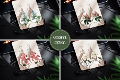Spring Flowers Earrings, Floral Teardrop Earring PNG Product Image 2