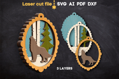 Christmas Tree Toy Wolf SVG laser cut file for Glowforge Product Image 2