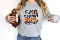 Fall means football y'all Football Sublimation Design Product Image 2