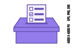 Colored Ballot Icon Product Image 1