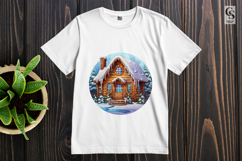 Snow Cabin Winter clipart sublimation png Product Image 2