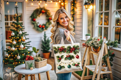 Christmas digital paper, background clipart Product Image 2