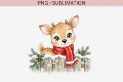 Christmas peeking character png design for T-shirts Product Image 2