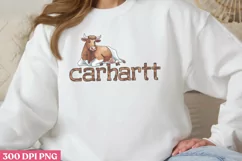 Carhartt PNG, Highland Cow Sublimation PNG Product Image 1