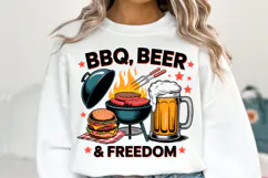 BBQ Beer & Freedom svg | Svg Files for Cricut | Shirt Svg Product Image 1