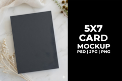 5x7 Card Mockup, Birthday Invitation, Party Invite, PSD JPG Product Image 2