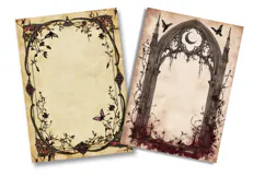 Gothic Moon Junk Journal Pages Product Image 2