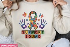 Support Squad PNG, Autism Sublimation PNG Product Image 2