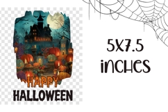 Spooky Halloween Castle Towel Print, Happy Halloween PNG Product Image 2