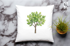 Watercolor Green Tree Clipart Sublimation PNG Product Image 2