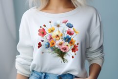 Colorful Wildflowers Sublimation Clipart Product Image 2