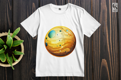 Golden Planet Clipart Sublimation PNG Product Image 2