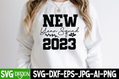 New Year Squad 2023 SVG Cut File Product Image 1