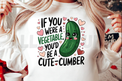 Cute Cucumber Cartoon Character With Heart Accents Punny Product Image 2