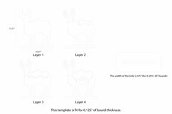 Wolf & Pine Forest 3D Layered Laser Cutting with Stand Base Product Image 2