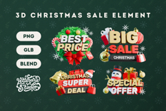 3D Christmas Sale Element 02 Product Image 1
