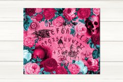 Gothic skull floral | Straight &amp; Tapered Skinny tumbler, PNG Product Image 3