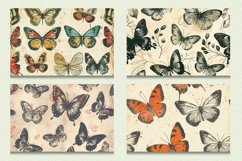 Vintage Butterfly Cutting Boards sublimation Design Product Image 2