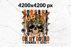 Summer Skull PNG Oh My Gourd Tropical Sublimation Design Product Image 2
