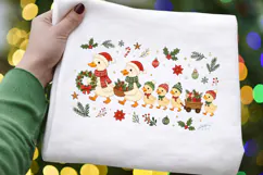 Christmas Duck Family PNG Sublimation Design, Xmas Ducklings Product Image 3