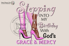Stepping Into My Birthday PNG Pink Heels Design Files PNG Product Image 1