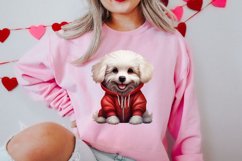 Cute Valentine Dog Clipart, Valentines Day Dog Clipart Product Image 2