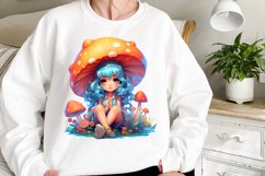 Glitter Mushroom Fairy Sublimation Clipart Product Image 2