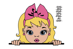 Blonde Girl with Big Eyes SVG PNG PDF EPS JPG AI DXF Clipart Product Image 2