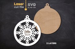 Christmas Ornament SVG laser cut file for Glowforge Product Image 3